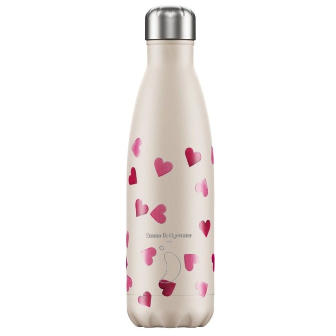 Chilly`s Emma Bridgewater HEARTS Stainless Steel Bottle Reusable 500ml